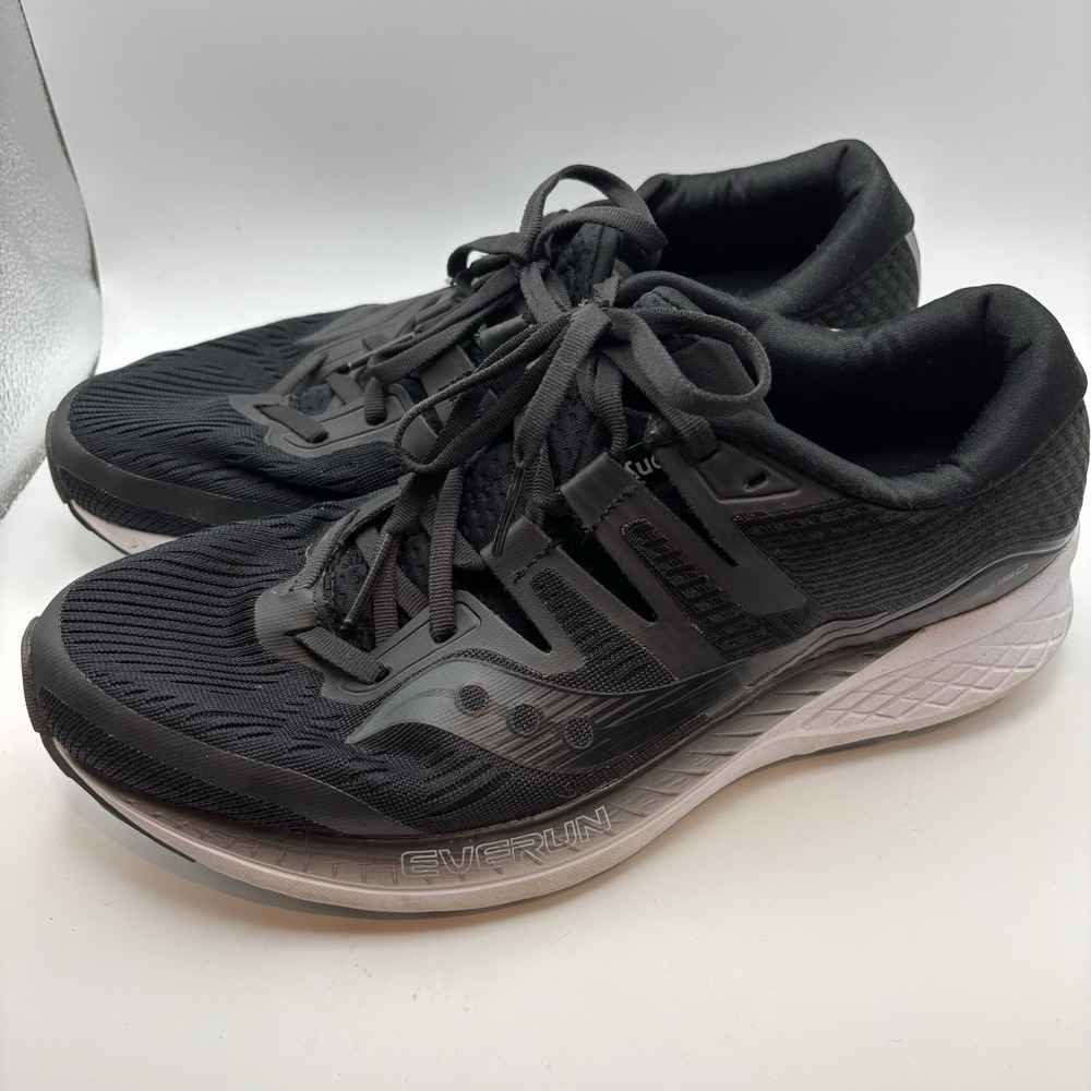 Saucony Women's Ride ISO Running Shoes Black/White Size 10.5